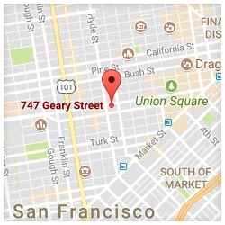 map of 747 Geary Street